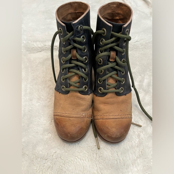 Sorel PDX Lexie Leather Wedge Boots Sz 8 - Picture 3 of 8